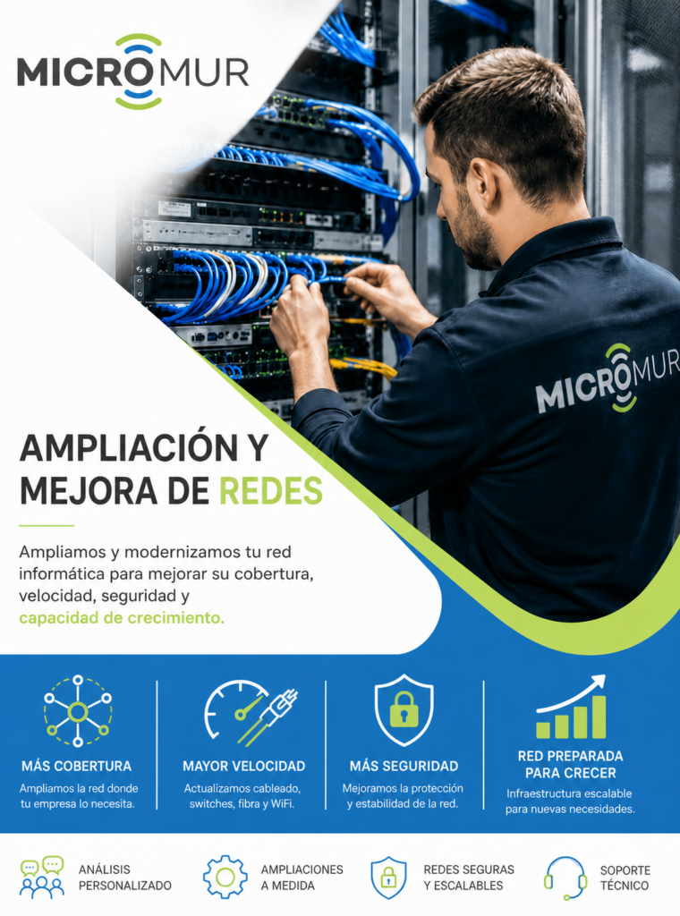 ampliacionymejora Técnico ampliando una red informática empresarial