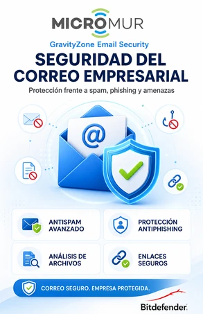 micromur-seguridad-correo-293x453 Seguridad del correo empresarial con protección antispam y antiphishing de Micromur y Bitdefender